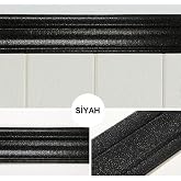 RENKLİ DUVARLAR Siyah 117cm Esnek Duvar &Ccedil;ıtası Dekoratif Yapışkanlı &Ccedil;er&ccedil;eve S&uuml;p&uuml;rgelik