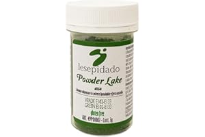 LESEPIDADO SRL Colorante alimentare in polvere liposolubile 3g Verde. Ideale per colorare masse grasse, creme, cioccolato e pasta di zucchero. Usalo in polvere per decorare con pennello