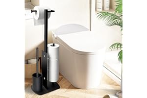 HXC-BLG Stojak na papier toaletowy, stojący ze szczotką toaletową, stojak na papier toaletowy i szczotkę toaletową, stojak na papier toaletowy i szczotkę toaletową