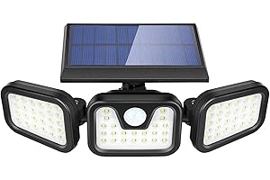 Harloon Solar Outdoor Lights, 1200LM Super Bright Motion Sensor Outdoor Light, IP65 Waterproof Wide Angle 6500K Solar Powered Security Flood Lights for Outside Garage Yard Patio