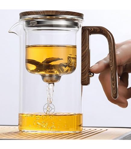 Glow Glass Infusion Teiera In Vetro Resistente Al Calore Con Infusore In Acciaio Inox – Capacità 600 Ml, Manico Freddo Al Tocco, Lavabile In Lavastoviglie, Dimensioni 17x14x13 Cm