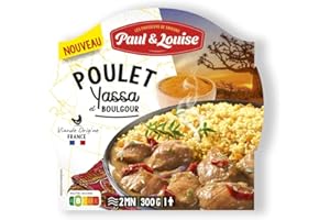 Paul & Louise Poulet Yassa et son Boulgour - 300g - 100% viande origine France - Plat typique du Sénégal