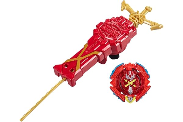 Hasbro beyblade burst quadstrike xcalius power speed launcher-pack, stridsset med xcalius-avfyrare och snurra