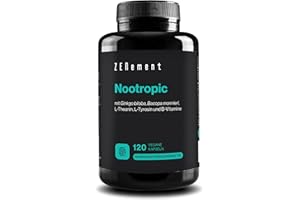 ‎ZENEMENT Nootropic, mit Ginkgo biloba, Bacopa monnieri, L-Theanin, L-Tyrosin und B-Vitamine, 120 Vegan Kapseln | Gedächtnis, kognitive Funktion, klares Denken