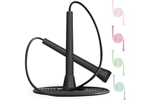 ONEGlobal Corde à sauter macaron pour adultes et enfants | Corde à sauter réglable sans nœuds avec poignée conique antidérapante et ergonomique | Idéale pour l'entraînement à la maison, les exercices