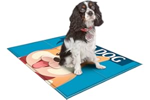 Actask Tappetino Rinfrescante per Cane Gatto (S-65x50CM), Gel Non tossico, Sistema di Auto Raffreddamento, Lettino estivo, Fresco Refrigerante per Animali Domestici