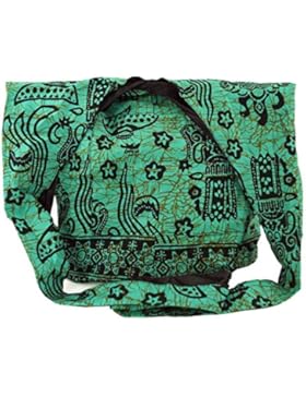 Guru-Shop Sadhu Bag, Schulterbeutel, Hippie Tasche - Orange, Herren/Damen, Baumwolle, 30x32x10 cm, Bunter Stoffbeutel