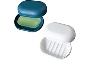 NEKAPLO 2PCS Travel Soap Case Box – Leakproof & Durable Soap Container with Lid – Portable Soap Holder for Shower, Gym, Camping & Home Use