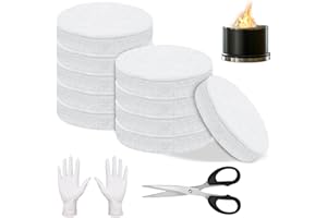 FSWWSF 10 pezzi di lana ceramica per bioetanolo, ovatta, camino, spugna in ceramica per camino a bioetanolo, lana per etanolo bioetanolo, caminetto a bioetanolo, camera di combustione (bianco)