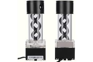 GOSHYDA PC Water Cooling Pump Kit,Aluminum Anode + PMMA Computer Water Cooling T-virus Integrated Water Pump Set with Multi-level Protection(black)