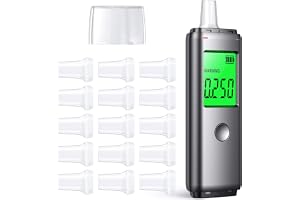 ZBK Automatisk etylotestare med dubbla lägen, USB-uppladdningsbar 2-i-1-alkoholtestare, bärbar, exakt och snabb, för personligt bruk, säkert delbar