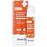 The Derma Co 1% Hyaluronic Sunscreen Hydrating Gel SPF 50 PA++++ | For Dry, Sensitive Skin | Lightweight Texture | No White C