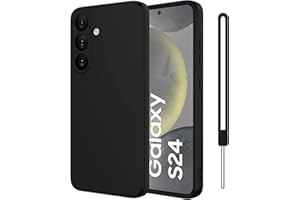 Qasyfanc Handyhülle für Samsung Galaxy S24 5G Hülle, Soft TPU Silikon Case Ultra Dünn Microfiber Kameraschutz Rundumschutz Anti-Kratzer Hülle für Samsung Galaxy S24 (Schwarz)