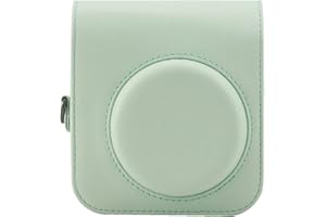 Frankmate Case for Fujifilm Instax Mini 12 Instant Camera - Premium Faux Leather Protective Travel Camera Case Cover with Removable Adjustable Straps