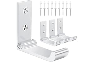 Yositochuan gancio appendiabiti, cuatro juegos de gancio porta, gancio muro, gancio per porta, gancio appendiabiti da parete (Piccola, Argento)