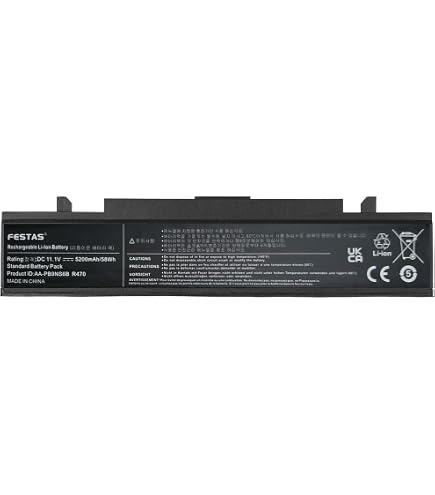 Batterie Remplacement 5200mAh Pour Samsung NC10 NP-NC10 - AA-PB6NC6W AA-PB8NC6B Compatible