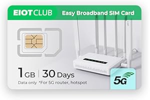 EIOTCLUB Daten-SIM-Karte – Ideal für Mobile WLAN-Hotspots, Router, USB-Sticks, Laptops, Tablets – Kein Vertrag | 5G/4G LTE-Netzwerk | Abdeckung in 33 europäischen Ländern