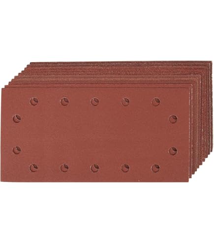 Silverline Klettschleifblätter 60er-Körnung, 93x190 Mm, 10 Stück – Für Schleifmaschinen, Korund, Schnell Wechselbar