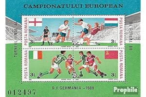 Prophila Collection Rumania Bloque 242 (Completa.edición.) Nuevo con Goma Original ** MNH 1988 Fútbol Copa de Europa 88 Alemania (Sellos para los coleccionistas) fútbol
