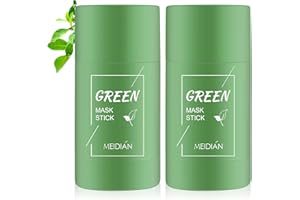 FOCUSUN Green Mask Stick Masque Visage, Masque à Largile Purifiant au thé Vert Bâton Contrôle de l'huile Anti-acné, Peel-Off pour les Points Noirs Argile Verte Masque, Purifie la Peau