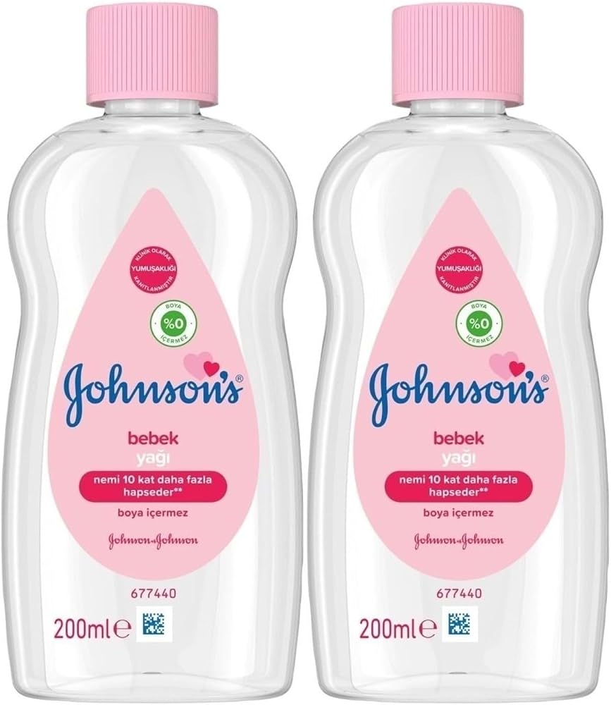 Johnson's Baby Bebek Yağı, 200 ml, Nemlendirici, 2'li Avantaj Paketi