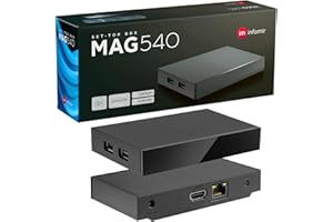 ‎HB-DIGITAL MAG 540 Original Infomir & hb-digital Set Top Box 4K Media Player Receiver Internet TV UHD 60FPS 2160p@60 FPS HDMI 2.1 Unterstützung von 4K und HEVC USB3.0 ARM Cortex-A35 + HDMI-Kabel