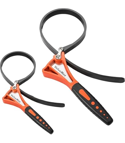 Sipiris Ölfilter-Schlüssel Set, 2-teilig Mit Band Und Kette, 8 Zoll - Perfekter Helfer Für Ölfilter Und Wasserhähne