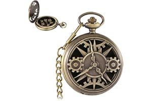 HQRKOTM Retrò Set Dadi D&D Metallo 7 Dadi Poliedrici,Set di orologi da tasca vintage,per Viaggio Festa Campeggio, per Giochi Giochi di Ruolo(Ingranaggio)