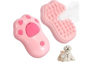 Tinioey Steamy Cat Brush - 3 in1 Cat Steamy Brush | Steamy Dog Brush for Shedding, Bath, Grooming & Massage | Cat Steam Brush for Cats | Steam Pet Brush | Pet Supplies & Cat Grooming Supplies