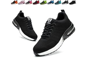 Bawalon Arbeitsschuhe Leicht Herren Sicherheitsschuhe Damen rutschfest Sportlich Stahlkappenschuhe Atmungsaktiv mit Stahlkappe Arbeitsschutzschuhe