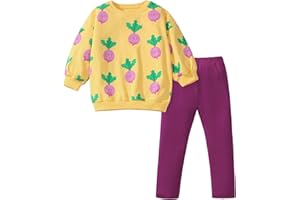 TCWWBB Mädchenkleidungs-Set, Kinder-Outfits, Kleinkinder, niedlicher Einhorn-Hasen-Druck, Baumwollpullover, Langarm-Shirt, Kleider, Tops, Leggings, Hosen, 2-teiliges Bekleidungsset, Alter 1–7 Jahre