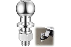 BIEMIAN Anhängerkupplungskugel, 50mm 3.5t Kugelkopf Ackerschiene Kugelkopfbolzen gerade Ackerschiene, Ø22mm Schraube Ackerschiene Kupplungskugel für Traktor, Kugelkopf für Ackerschiene Bis 3.5 Tonnen