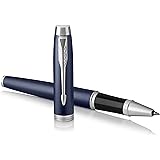 Parker 1931661 Im Penna Roller, Punta Fine E Ricarica Di Inchiostro Nero, Matte Blue Chrome Trim, ‎1 Unità (Confezione da 1)