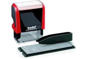 Trodat Printy 4911 Clothing Marker Timbro Fai-Da-Te per Tessuti Autoinchiostrante - 3 righe di testo, 38 x 14 mm, Nero