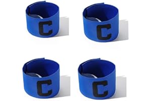 Wendy Mall 4Pcs Colorful Football Soccer Player Sport Flexible Sports Adjustable Bands Captain Armband for Kids and Youth
