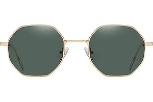 H HELMUT JUST Gafas De Sol Polarizadas Hombre Mujer Retro Octogonal Protección UV400 Gafas Unisex