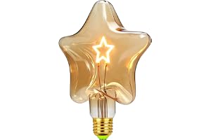 TIANFAN E27 Vintage LED-glödlampa dubbel stjärna 4 W dimbar 220–240 V 2000kelvin dekorativ glödlampa dekorativ supervarm