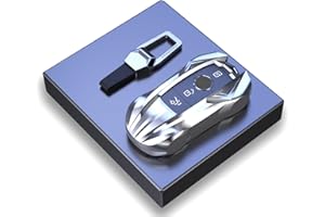 LORESJOY Funda Llave Compatible con Mercedes Benz Keyless A B C E G Class GLC CLE CLA W177 W205 W213 W222, Funda para Llave, Funda de Aleación de Zinc, Carcasa Llave con Llavero