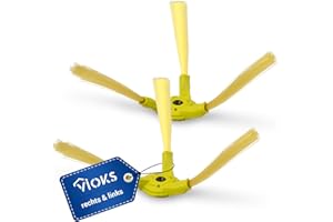 VIOKS Juego de cepillos de Repuesto para LG ABC73129901 ABC73130001, cepillos Laterales Derecho e Izquierdo, para Aspirador Robot Robokin VR62601LV VR6260LV VR6260LVM
