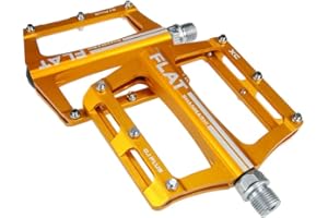 FrontStep Pedali Antiscivolo in Alluminio Pedali per Bicicletta Facili per MTB/Pedale Mountain Bike/Pedale BMX con Perno in Acciaio CR-Mo