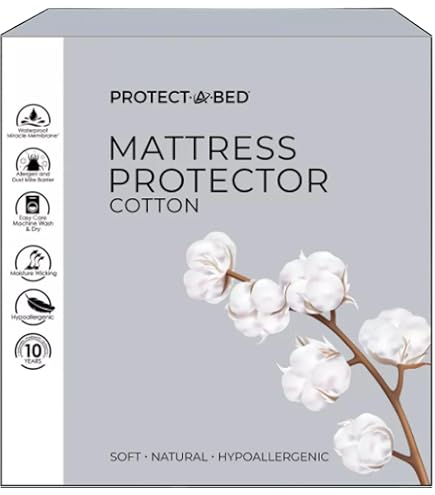 Coop Home Goods Waterproof Mattress Protector Queen - 18" Deep, Noiseless, Oeko-Tex Certified, 60"x80"