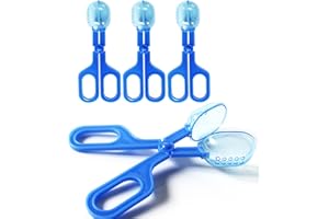 Vulevirtue 4 Stück Reptilien-Futterzange Fütterungswerkzeug,Fütterungswerkzeug für Reptilien, für Reptilien für Eidechsen, Frosch, Spinnen Fütterungszangen （Blau）