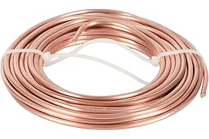 AYYDS Reiner Kupferdraht, Ø 0.5/0.8/1/1.5/2/2.5/3mm Blanker T2 Kupferdraht, 500g Kupferspule für Gartenarbeit, Reiner Kupferkabel für Elektrotechnik und DIY Handwerk (3mm-8m)