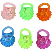 8 Anillos LED Intermitentes Con Forma De Fresa – Juguetes Luminosos Para Fiestas, Raves Y Disfraces