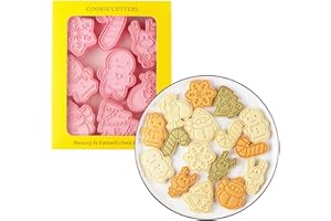 NJCXOLA Formine Biscotti Biscotto, 8 Pezzi Stampi Natale 3D, Stampini Torta Gingerbread Man, Fiocco Neve, Renna