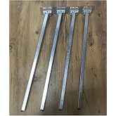 HAMADEX Katlanır Metal Sofra Ayağı, 70 cm, G&uuml;m&uuml;ş Renk, 4'l&uuml; Set, Yer Sofrası İ&ccedil;in, Masa Ayağı (40cm)
