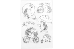 SOUIWUZI Silicone Transparent Stamp,Clear Stamp Silicone Transparent DIY Scrapbook Stamp Seal Craft Hedgehog Seal for Card Making