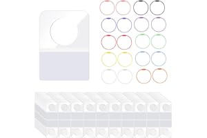 FAURAPMNG Lot de 320 porte-cartes Yoto - Étiquettes autocollantes et 20 anneaux en acier inoxydable - Boucle porte-clés colorée - Organisateur de rangement - Accessoires de cartes pour lecteur Yoto