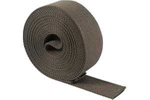Suncoolla 5M Canvas Cotton Plain Weave Webbing Strap Bag Belt Tape 25/38/50mm (Green, 25mm)