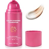 Color Changing Foundation - SPF15 - Color Changing Foundation for Mature Skin, Long Lasting Liquid Foundation, Natural Finish